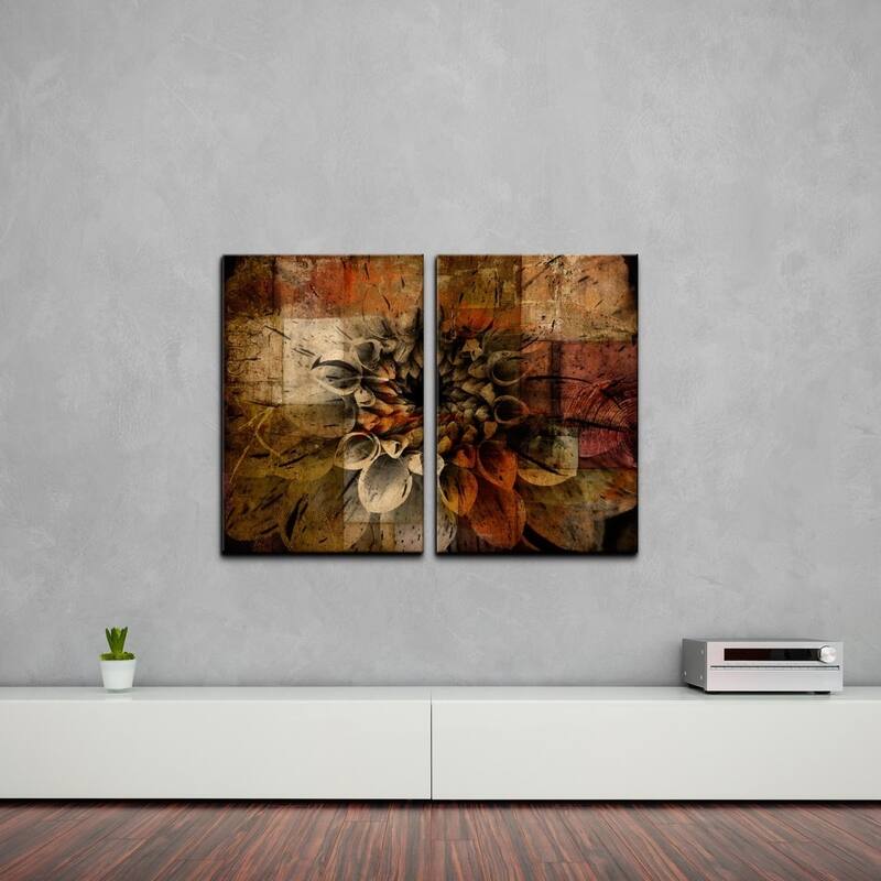 Ready2HangArt 'Daisy' Multi-panel Oversized Abstract Canvas Wall Art