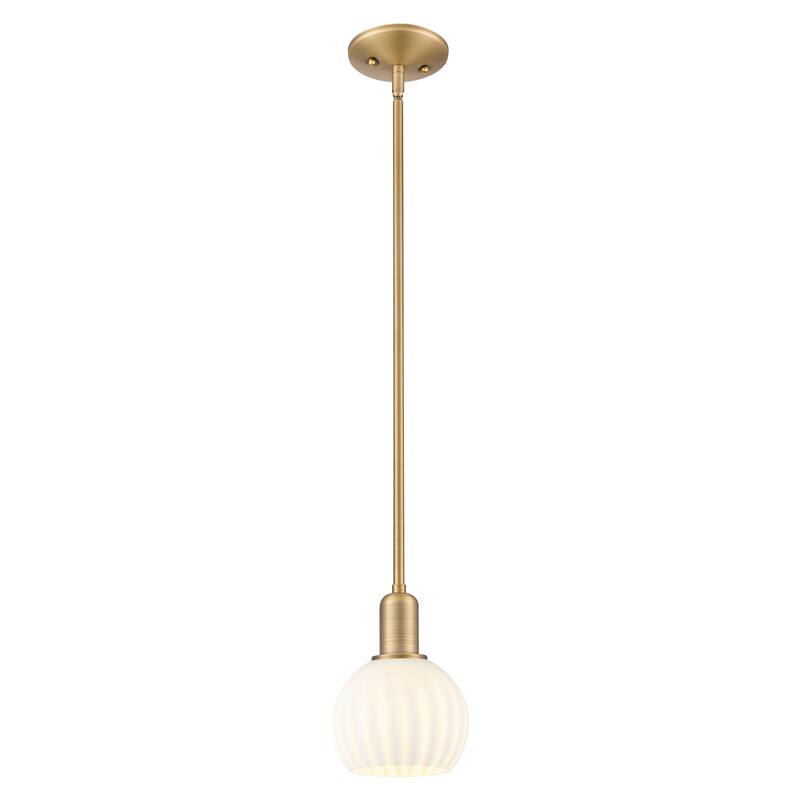 Innovations Lighting Endless Possibilities Arcadia - White Venetian - 1 Light 6" Stem Hung Mini Pendant