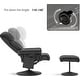 preview thumbnail 3 of 5, MCombo Swivel Recliner with Ottoman, Reclining Chair with Massage, Faux Leather Lounge Chair