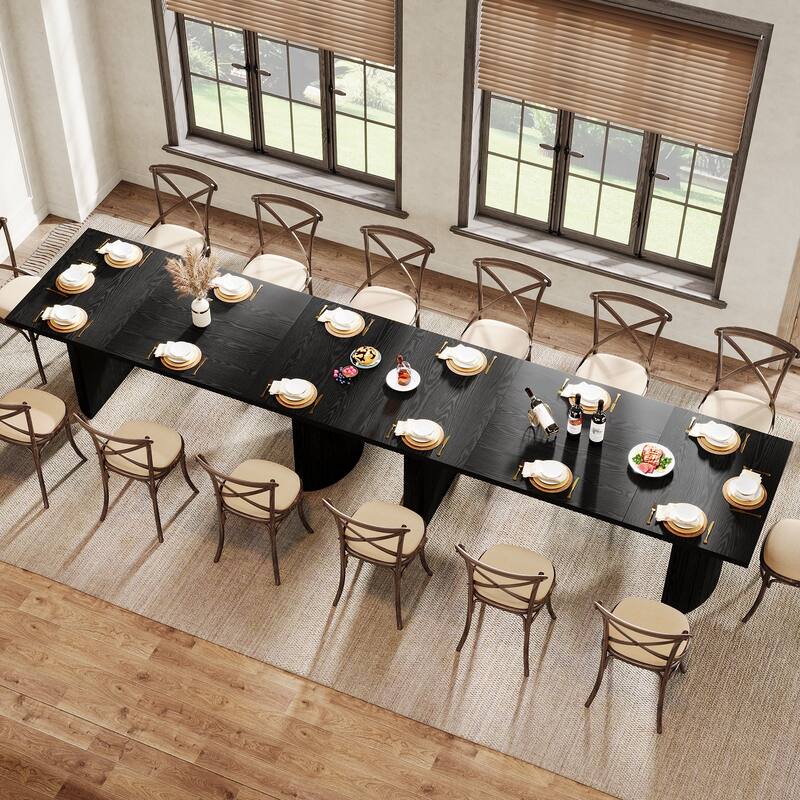 Brown Wood 78.7 Inches Long Computer Desk Large Executive Desk