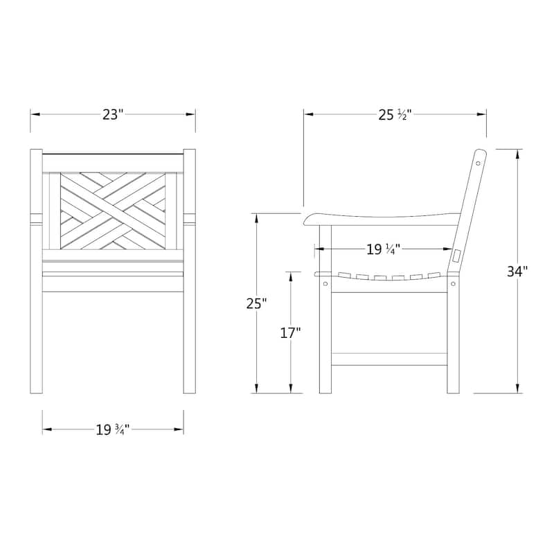 Cambridge Casual Isla 5-piece Teak Patio Dining Set