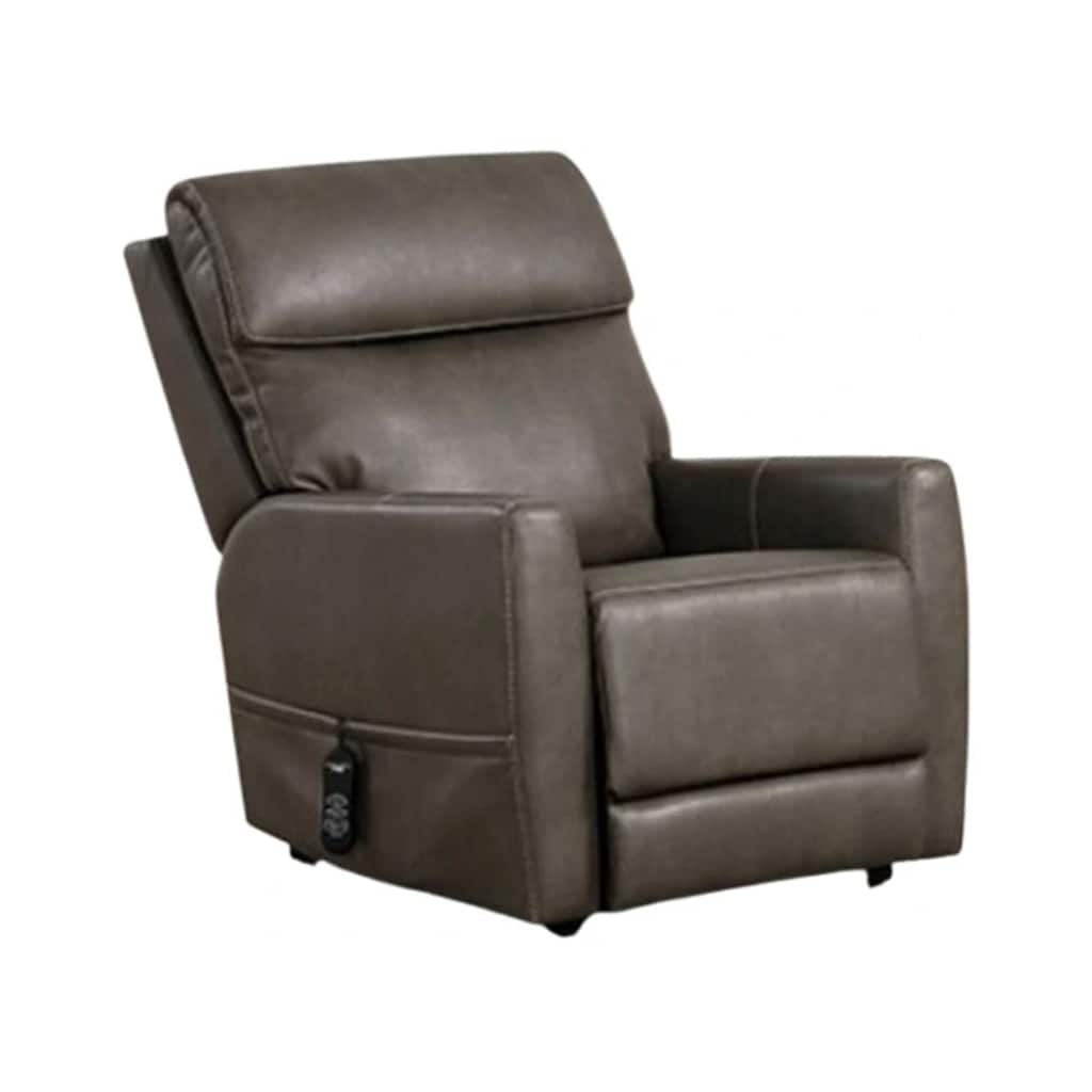 Lift Chair with Power Headrest, Light Gray Fabric Padded, USB Charging