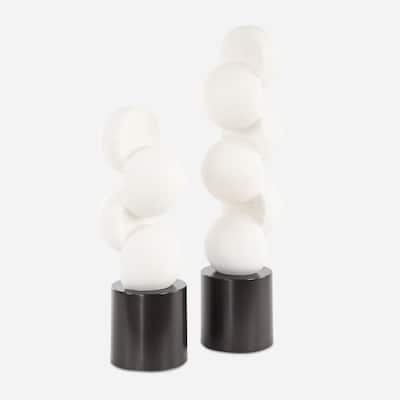 Uttermost Symmetry White Sculptures Set of 2