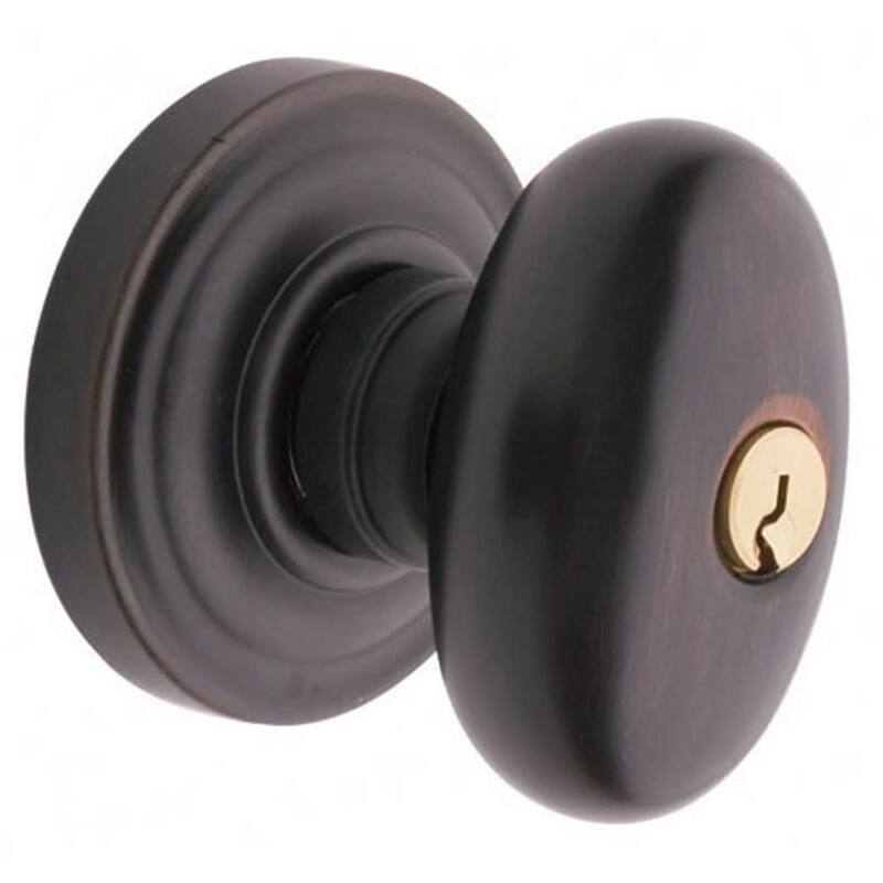 Baldwin Egg Style Single Cylinder Keyed Entry Door Knob Set with Egg
