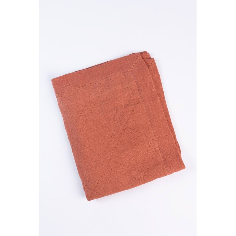 Kyler, Linen, Burnt Sienna, Quilt