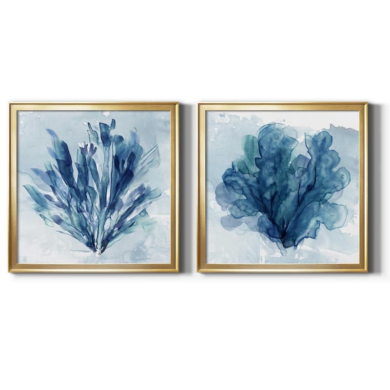 Coastal Coral I-Premium Framed Canvas - Ready to Hang - Multi-Color - 34.5x34.5 - Gold