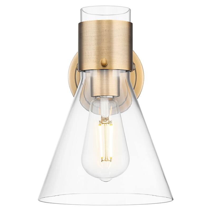 Innovations Lighting 464-1W-G464C-7CL Lawton Cone 9" Tall Bathroom