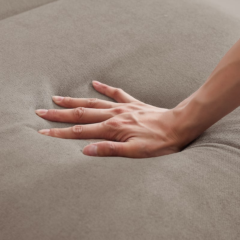 Sectional Sofa with Reversible Ottoman for Living Room