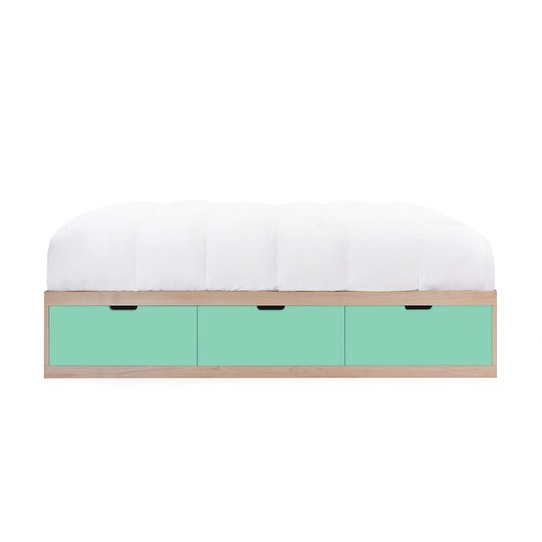 Zen Twin Panel Maple Kids Bed w/ Drawers - Nico & Yeye - Bed