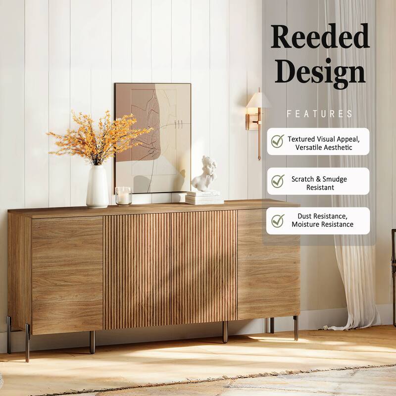 WAMPAT 61" Sideboard Buffet Cabinets with Storage