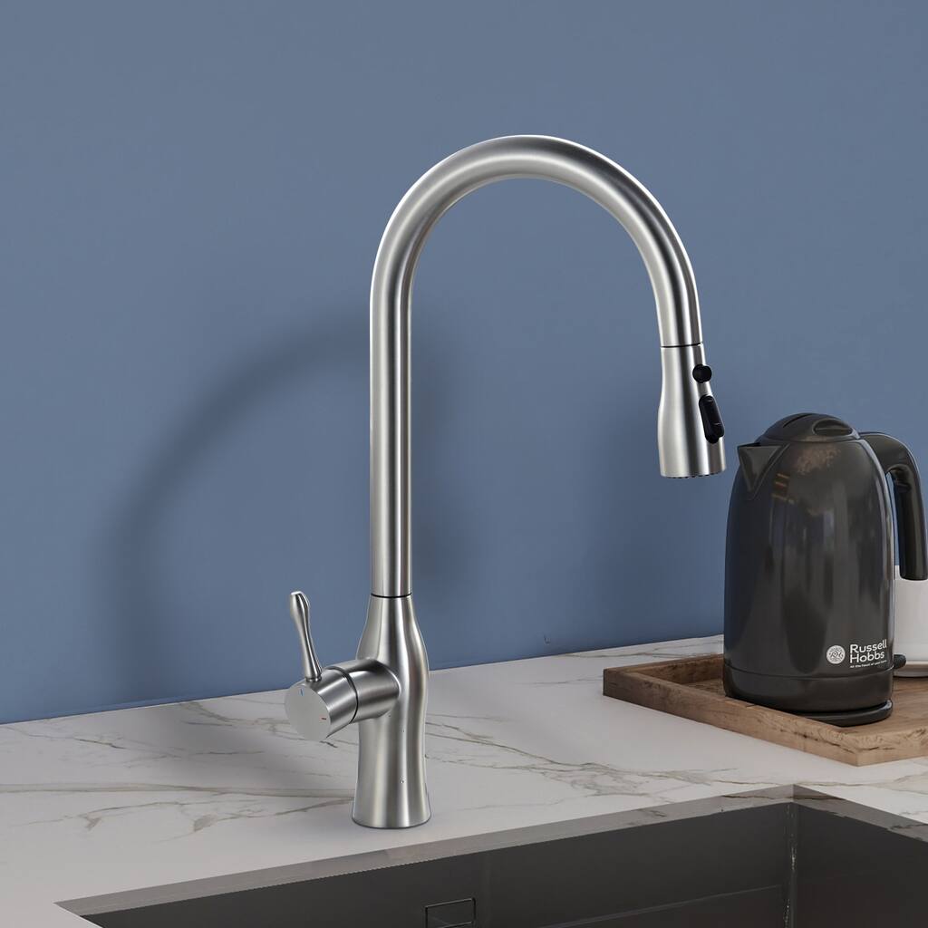 Topcraft Single Handle Pull Down Kitchen Sink Faucet