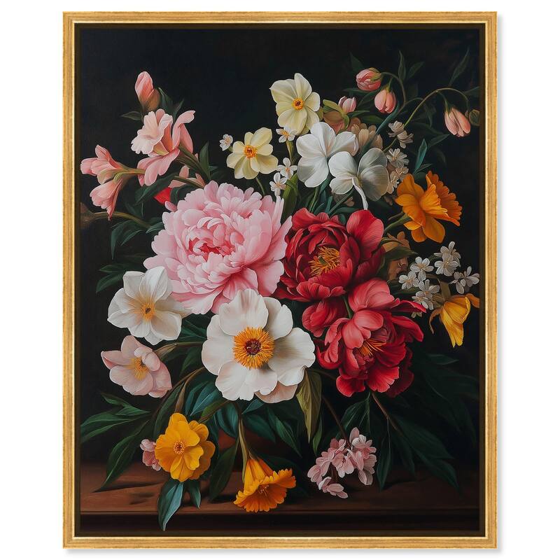 Violet Vignette II Canvas by Art Remedy - Gold - 16" x 20"