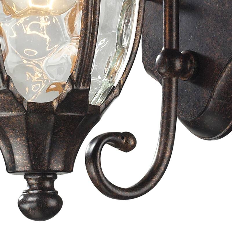 Elk Home Glendale Regal Bronze With Water Glass 1 Light Wall Sconce