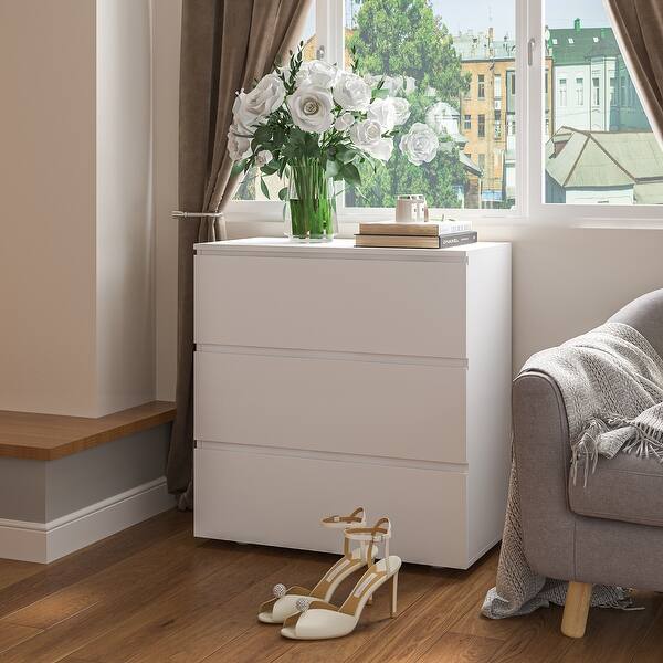 3 Drawer 32.3"H x 30.3" W Nightstand Chest Cabinet