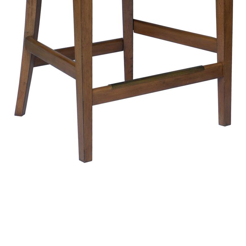 Martha Stewart Playa Handcrafted Rattan & Wood Counter Stool 25" H