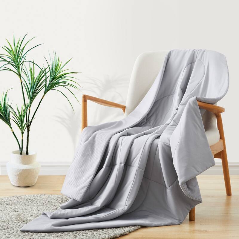 Lightweight Breathable Cooling Waffle Reversible Summer Blanket, Dual-side Cool Touch Comforter