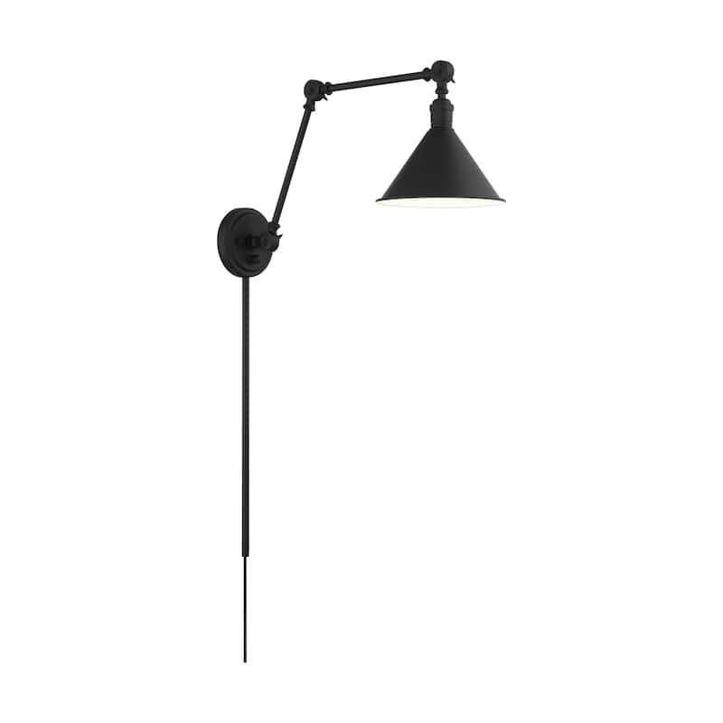 Delancey Swing Arm Lamp Matte Black with Switch