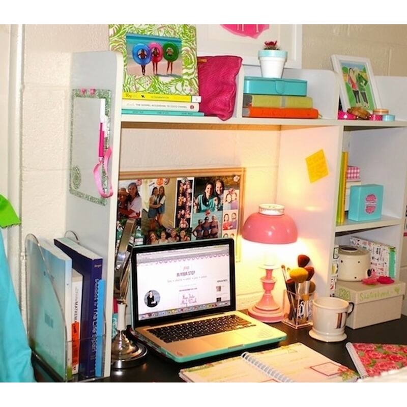 The Classic - White Desk Bookshelf by DormCo