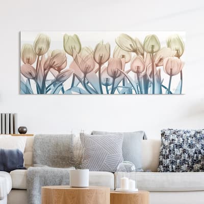 "Spring Blooms" Frameless Free Floating Tempered Glass Panel Graphic Wall Art
