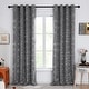 preview thumbnail 10 of 19, Deconovo Pattern Curtain, Black Out Curtains for Bedroom Windows 2 Panel W42 X L45 - Light Grey