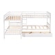 preview thumbnail 7 of 15, Twin L-Shaped Bunk bed with Drawers-Gray