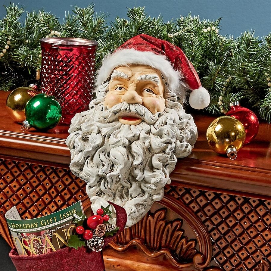 Shop Design Toscano Ho Ho Hold It Santa Mantel Stocking Holder