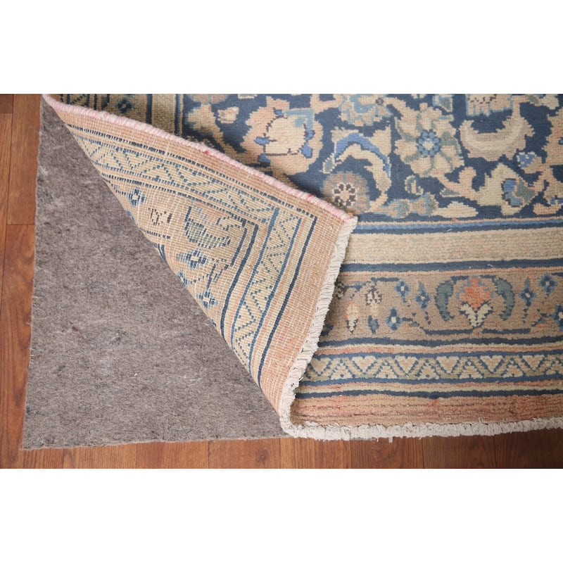 Vegetable Dye Mashad Persian Vintage Area Rug Hand-knotted Wool Carpet - 9'7" x 12'6"