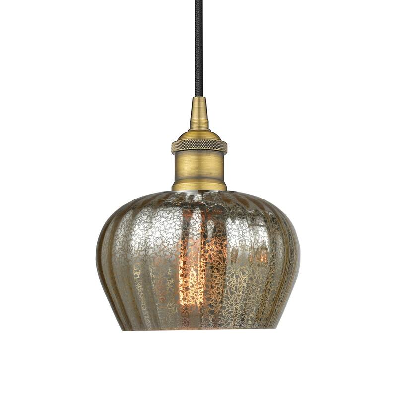 Innovations Lighting 616-1P-8-7 Fenton Pendant Fenton 7" Wide Mini - Brushed Brass / Mercury