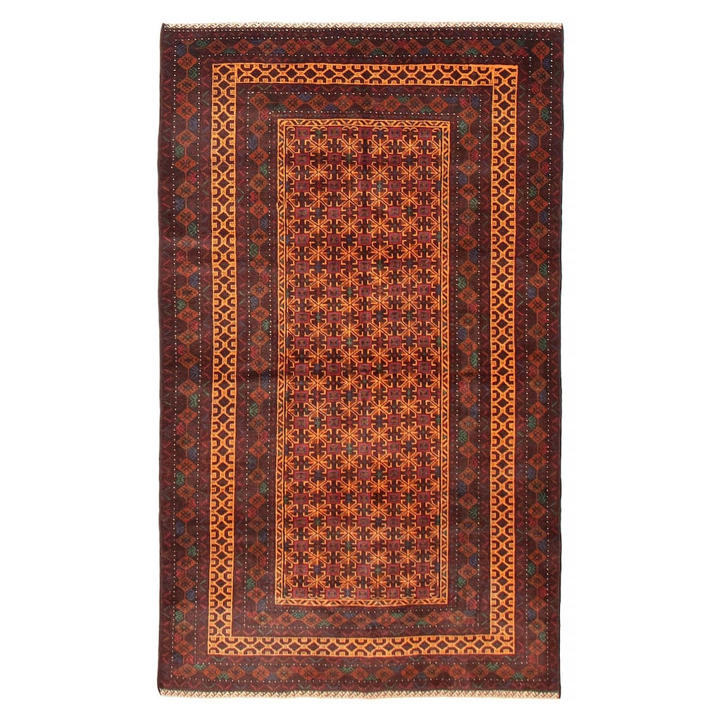 Teimani Orange Rug 3'11" x 6'11" - 3'11 x 6'11