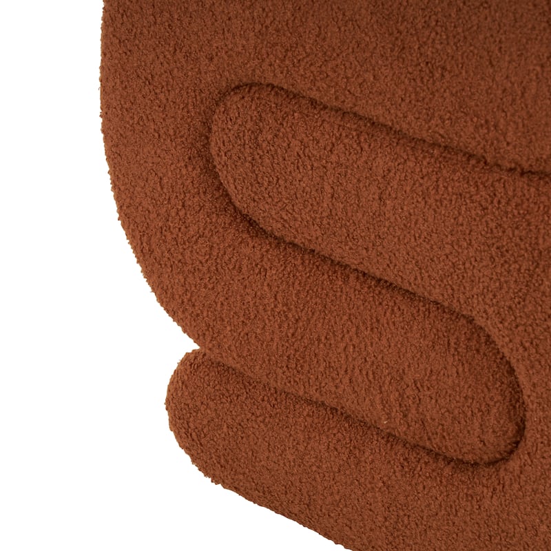 Polyester S- Shaped Ottoman with Connected Arches - White, Gray or Copper - Roche River Decor