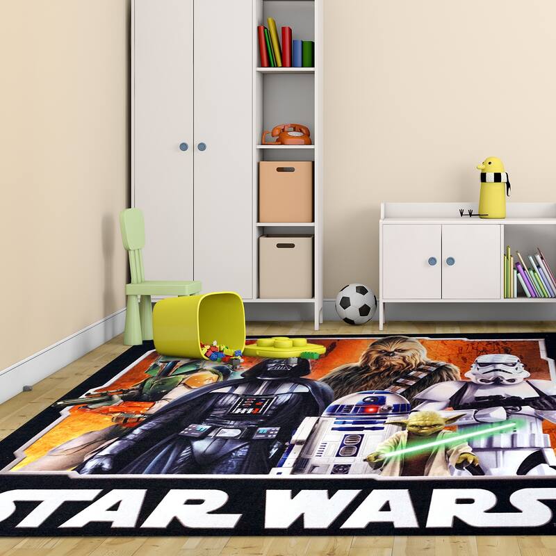 Licensed Disney Star Wars Character Youth Digital Printed Indoor Area Rugs, 3'4" x 5'4"