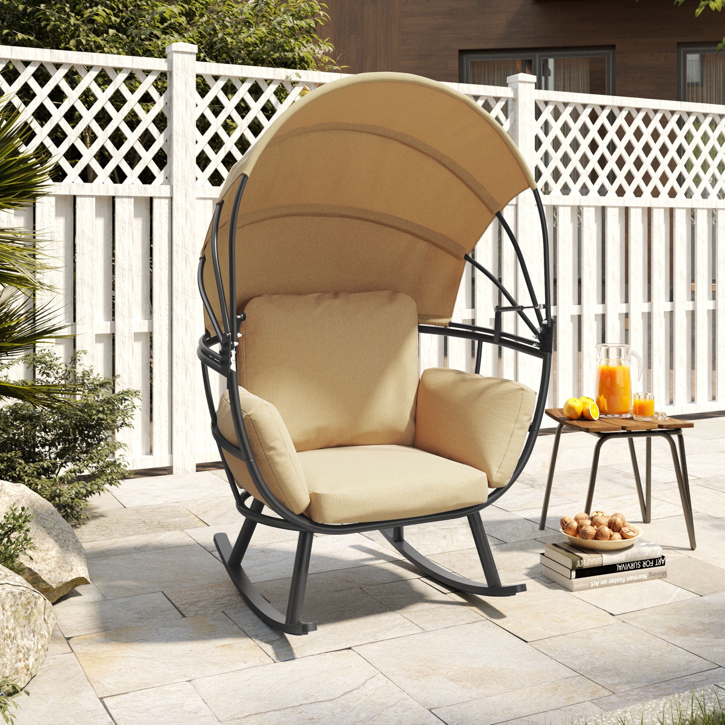 Rocking egg chair best sale