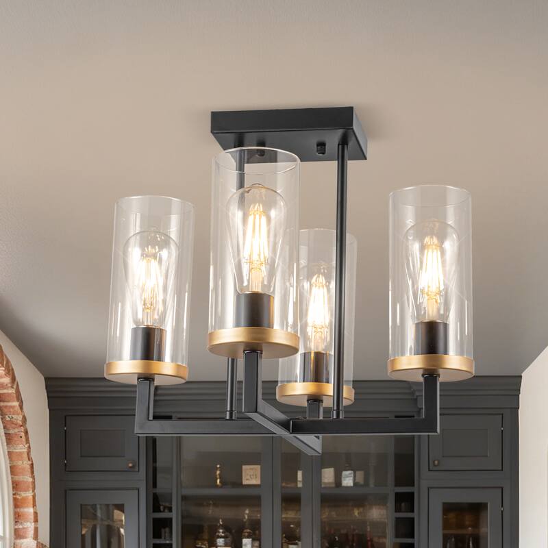 Modern Drum Light Chandelier Industrial Dining Room Light Fixtures