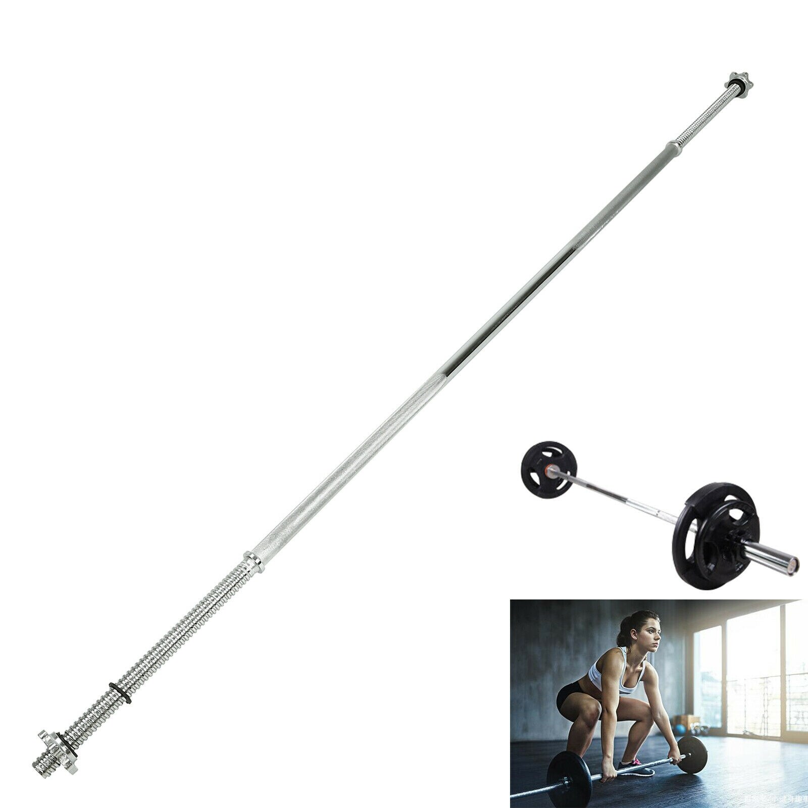 Fitvids 6FT Stardard Barbell For Weightlifting And Power