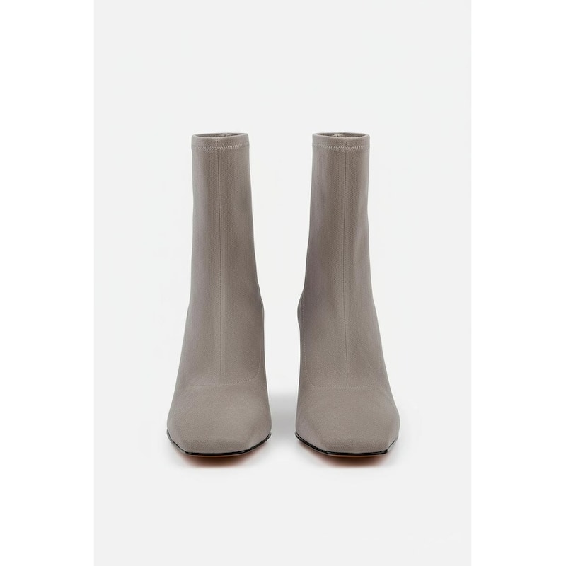 Clergerie Sharon Lambskin Stretch Boot - 35.5 FR/5 US - Stone
