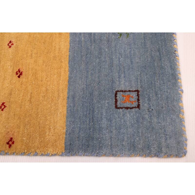 ECARPETGALLERY Hand Loomed Kashkuli Gabbeh Copper, Grey Wool Rug - 6'9 x 9'9