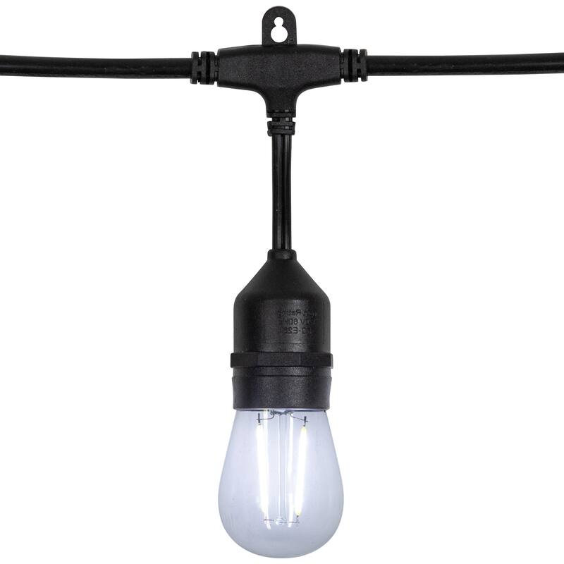 LED S14 Patio String Lights - Clear - 19.25' Black Wire - 20 ct
