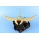 preview thumbnail 3 of 4, Wooden Hand Carved Stingray on Coral Statue Sculpture Wood Home Decor Accent Figurine Handcrafted Handmade Seaside Tropical N