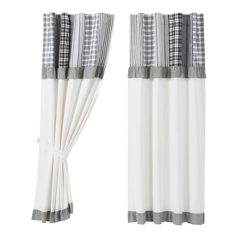 Sawyer Mill Black Short Panel with Attached Valance Set 63x36 - M