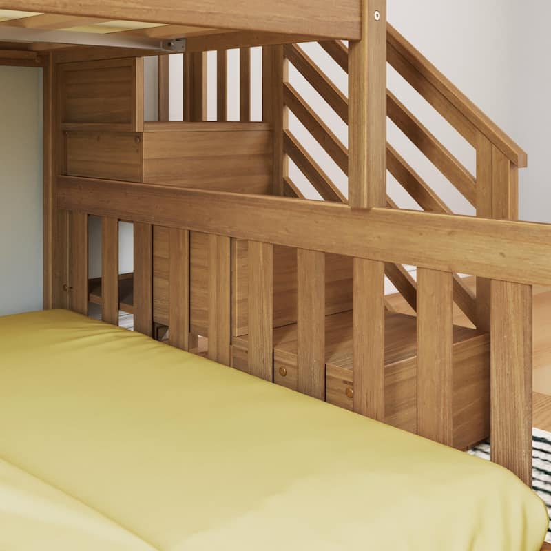 Twin Over Full Low Bunk With Staircase