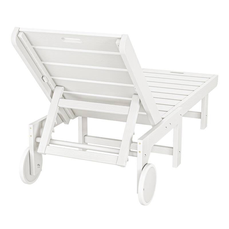 HDPS All Weather Outdoor Chaise Loung Chairs with Adjustable Backrest