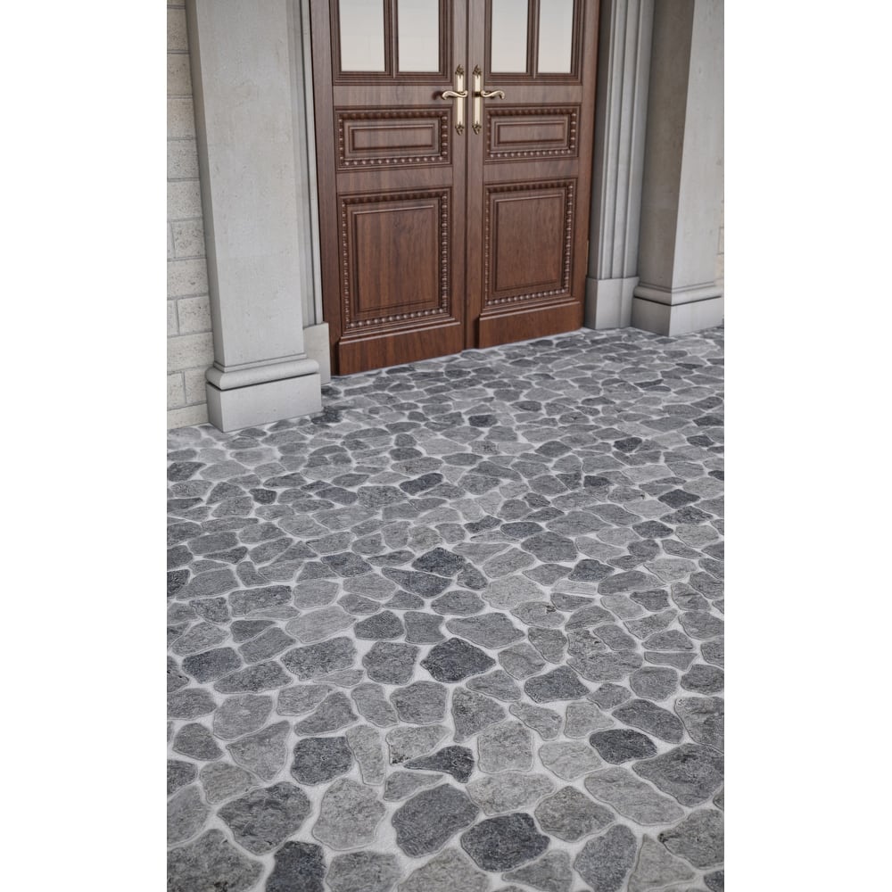 Full Eclectic 18 in. x 18 in. Marble Tumbled Wall and Floor Tile