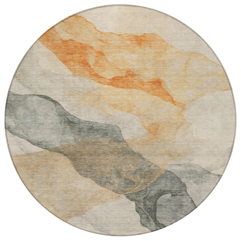 HomeRoots Abstract Transitional Rectangle Outdoor Rug