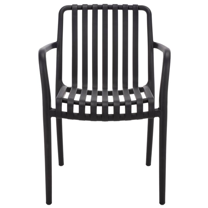 SAFAVIEH Outdoor Living Holly Stacking Dining Armchair (Set of 2) - 22"W x 22"D x 32"H