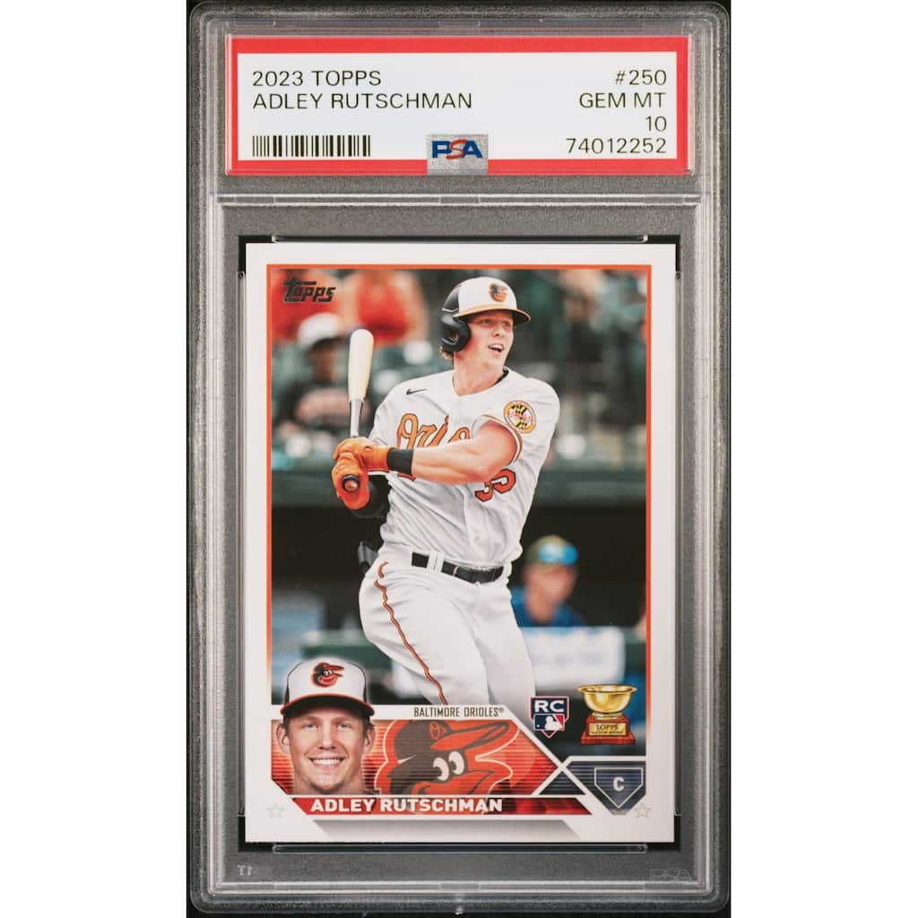 Adley Rutschman 2023 Topps Baseball Rookie Card #250 Graded PSA 10 - 8'6" x 11'6"
