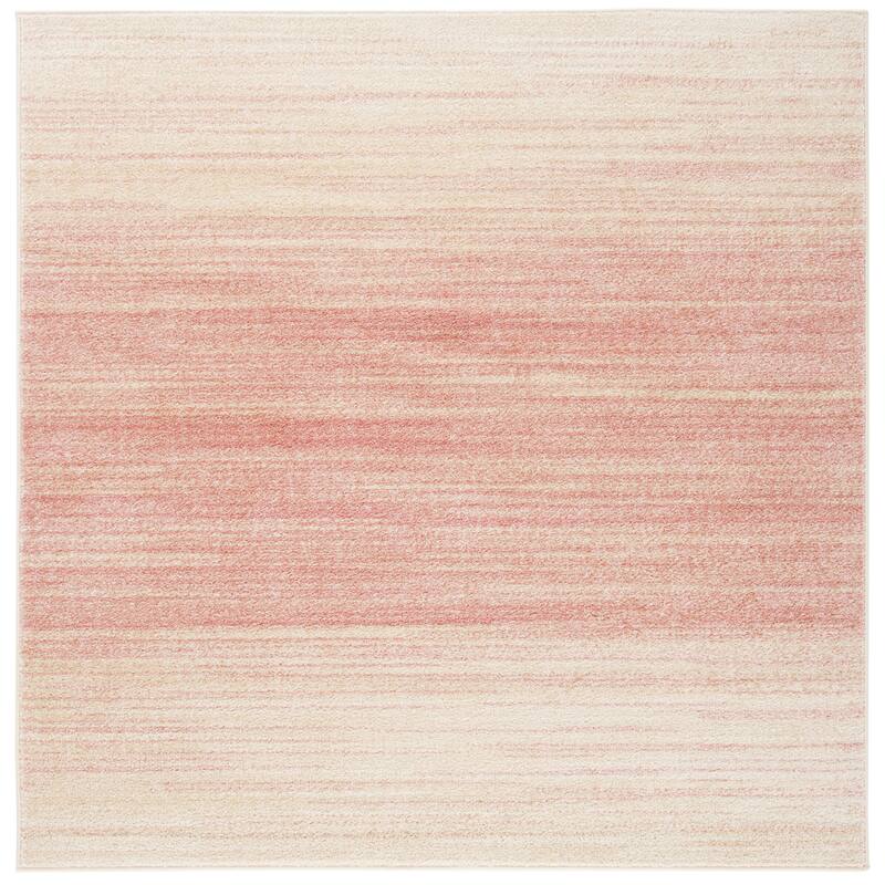 SAFAVIEH Adirondack Muzeyyen Ombre Distressed Rug - 6' Square - Pink/Ivory