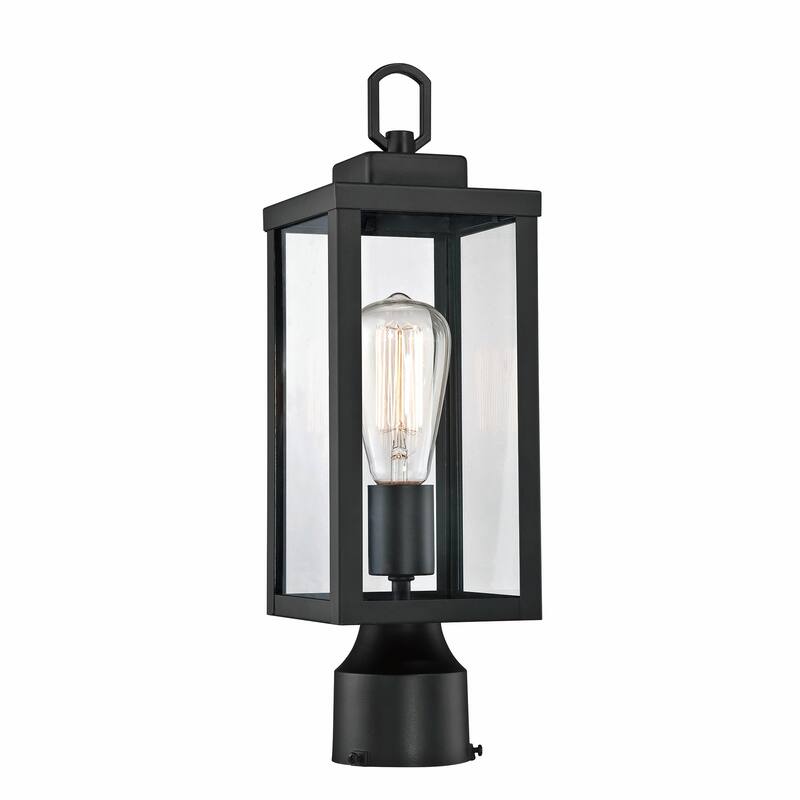 16.5" H 1-Light Black or White Outdoor Post Light Kits Head