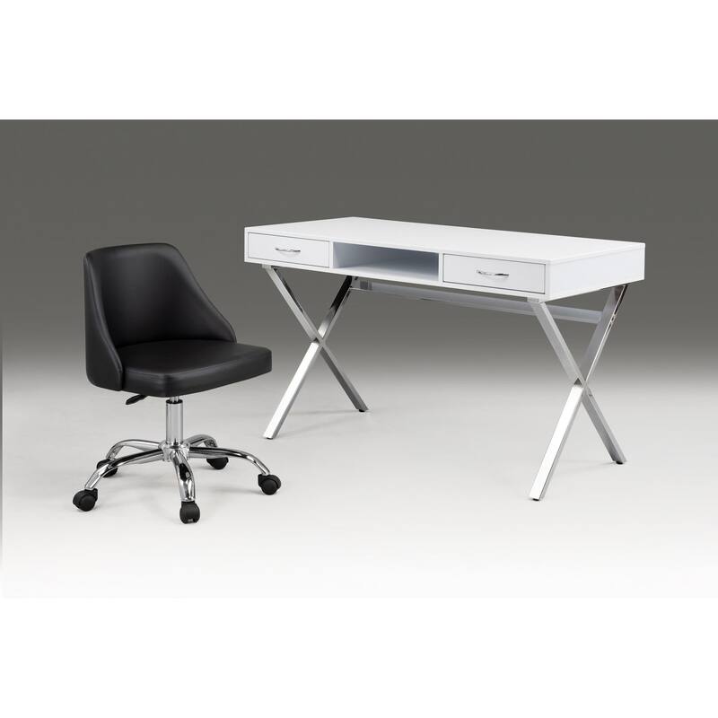 office chair with chrome base