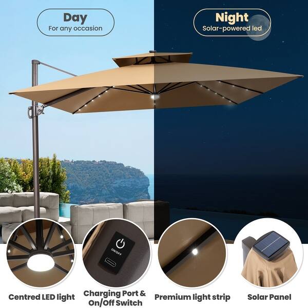 13' offset patio umbrella Classic Accessories Terrazzo Offset Umbrella Cover main image 1