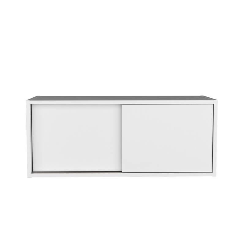 Wall Cabinet with Sliding Doors , Wall Shelf, Storage Cabinet, Bedroom, Office, Living Room, Garage